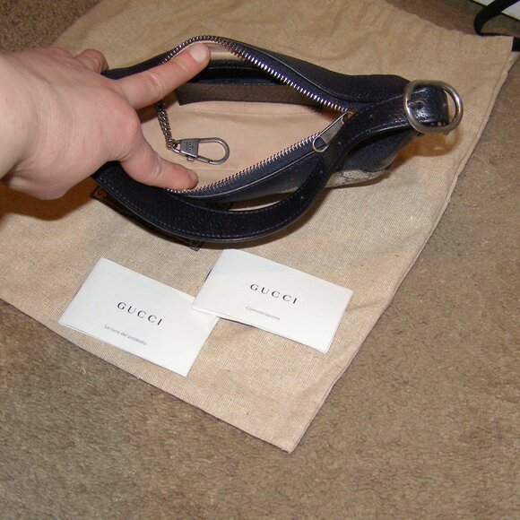 โค๏ธ๐ NEW Gucci Ophidia Mini Bag Blue GG Supreme monogram canvas SOLD OUT - Picture 10 of 13